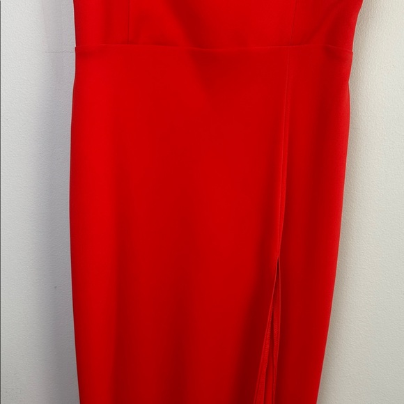 Amanda Uprichard Revolve Ivy Gown in Crimson Medium Strapless Dress Formal Dance - Picture 4 of 16